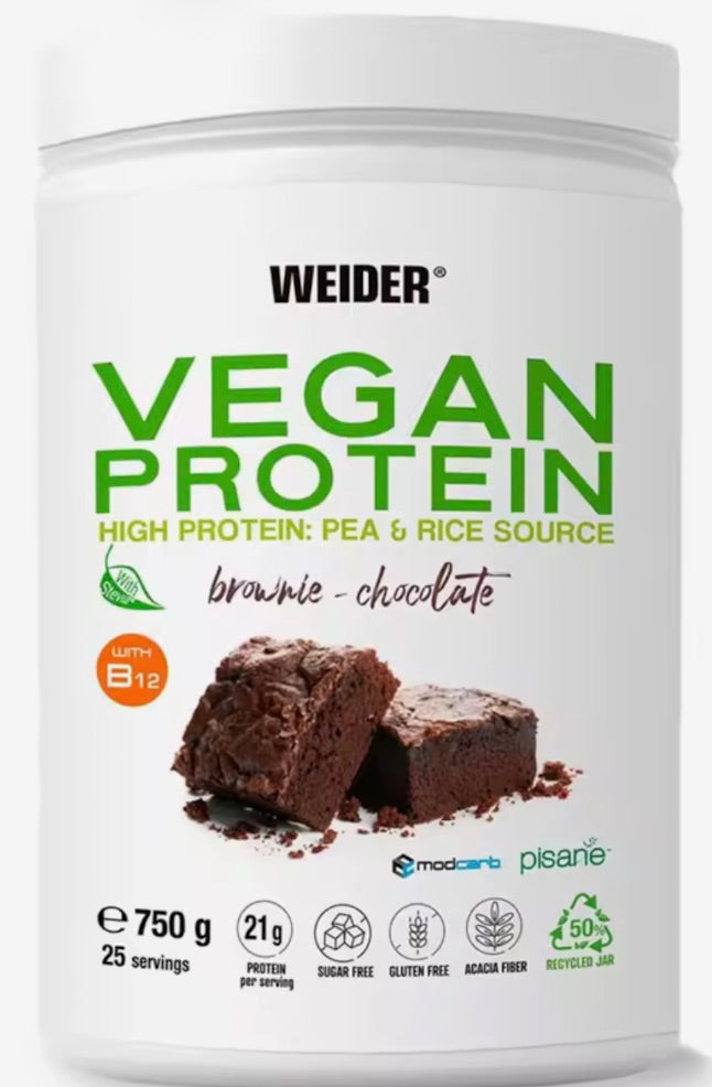 Proteína Vegana 750 gr/ Brownie-Chocolate / Vanilla / Strawberry / Cookies
